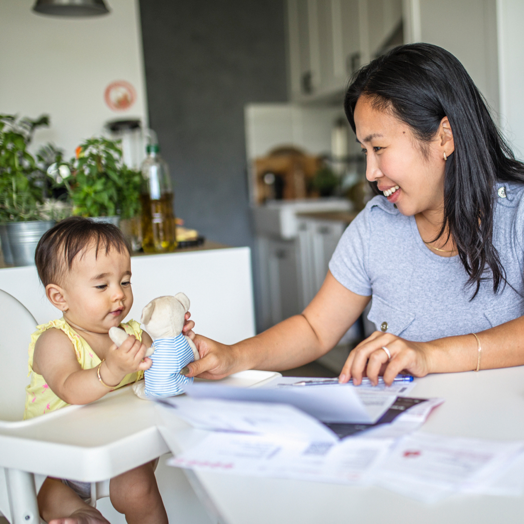 Woman and baby