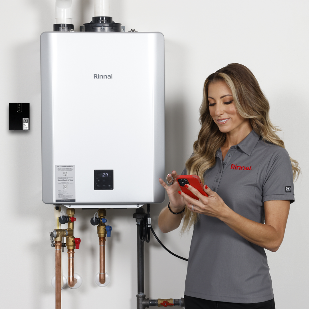 SENSEI RX product with Leah using Rinnai Central to program the module